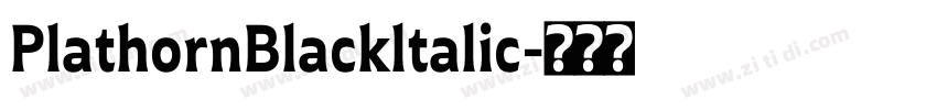 PlathornBlackltalic字体转换