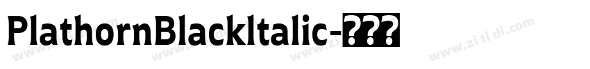 PlathornBlackltalic字体转换