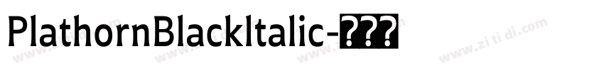 PlathornBlackltalic字体转换