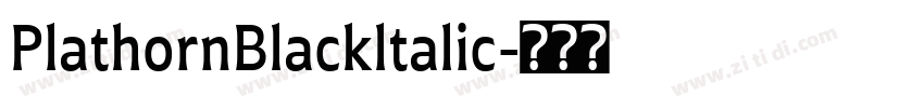 PlathornBlackltalic字体转换