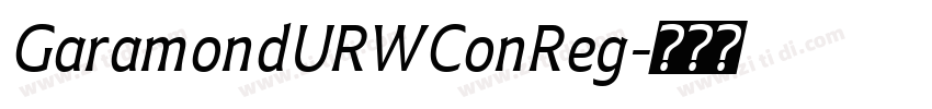 GaramondURWConReg字体转换