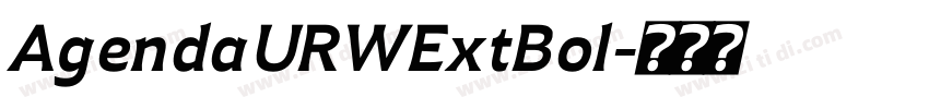 AgendaURWExtBol字体转换