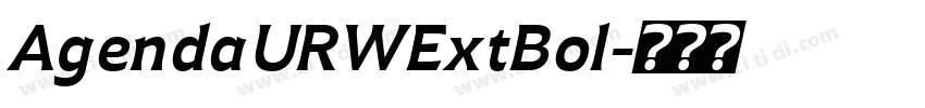 AgendaURWExtBol字体转换