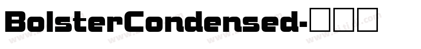 BolsterCondensed字体转换