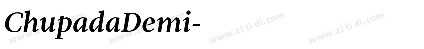 ChupadaDemi字体转换