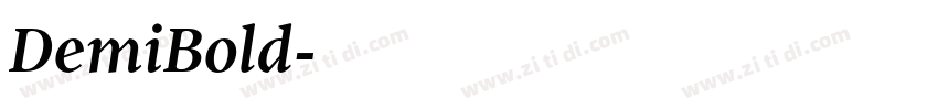 DemiBold字体转换