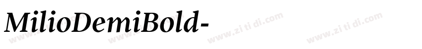 MilioDemiBold字体转换