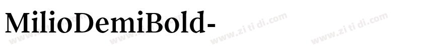MilioDemiBold字体转换