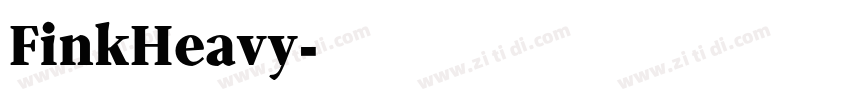 FinkHeavy字体转换