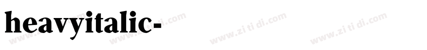 heavyitalic字体转换