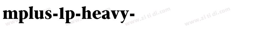 mplus-1p-heavy字体转换
