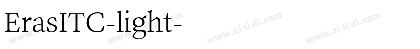ErasITC-light字体转换
