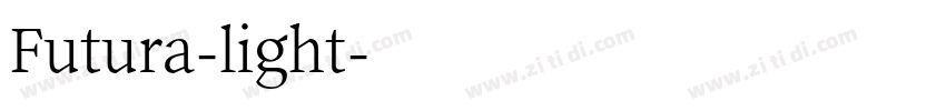 Futura-light字体转换