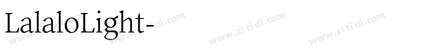 LalaloLight字体转换