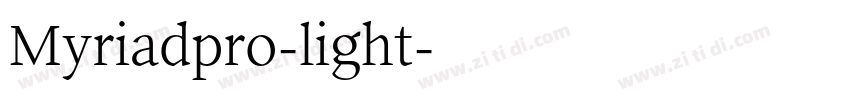 Myriadpro-light字体转换