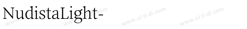NudistaLight字体转换