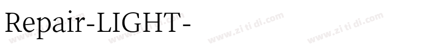 Repair-LIGHT字体转换