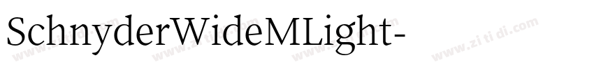 SchnyderWideMLight字体转换