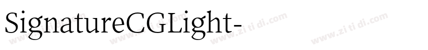 SignatureCGLight字体转换