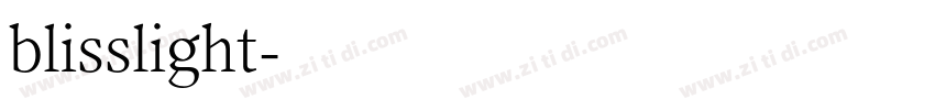 blisslight字体转换