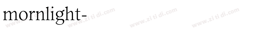 mornlight字体转换