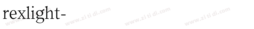 rexlight字体转换
