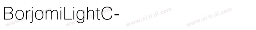 BorjomiLightC字体转换
