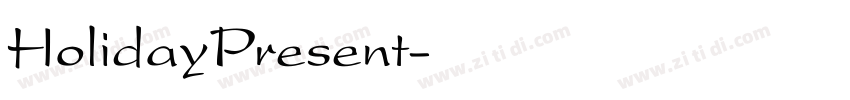 HolidayPresent字体转换