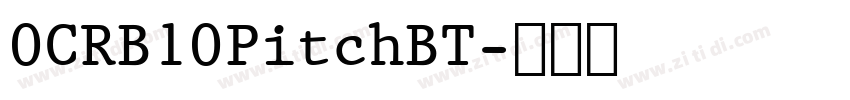 0CRB10PitchBT字体转换
