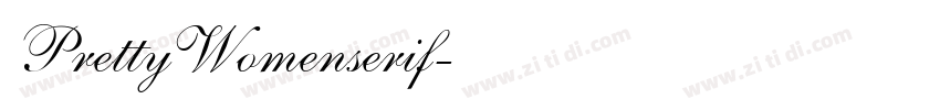PrettyWomenserif字体转换