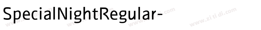 SpecialNightRegular字体转换