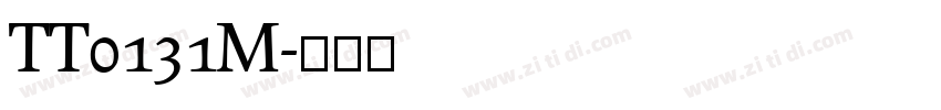 TT0131M字体转换