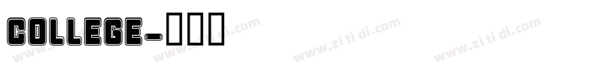 COLLEGE字体转换