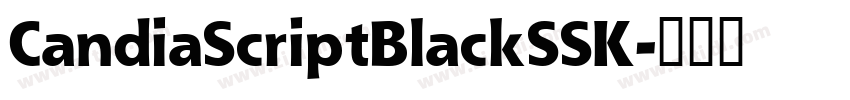 CandiaScriptBlackSSK字体转换