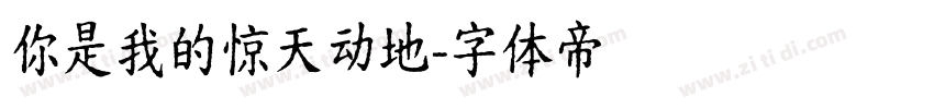 你是我的惊天动地字体转换