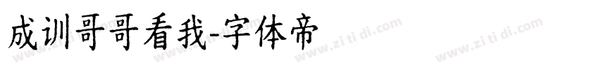 成训哥哥看我字体转换