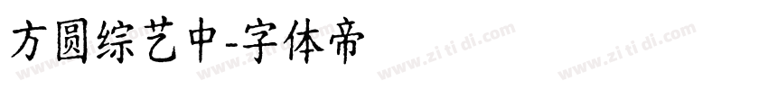 方圆综艺中字体转换