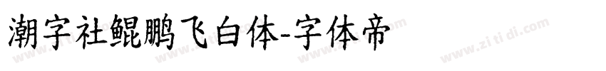 潮字社鲲鹏飞白体字体转换