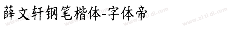 薛文轩钢笔楷体字体转换