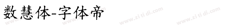 数慧体字体转换