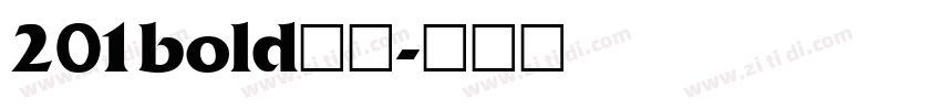 201bold下载字体转换