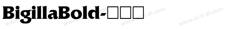 BigillaBold字体转换