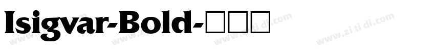 Isigvar-Bold字体转换