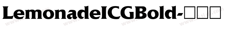 LemonadeICGBold字体转换