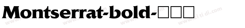 Montserrat-bold字体转换