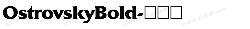 OstrovskyBold字体转换