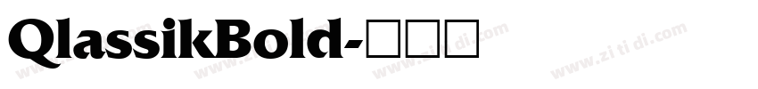QlassikBold字体转换