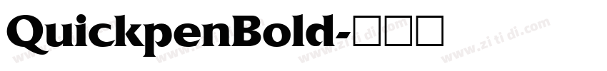 QuickpenBold字体转换