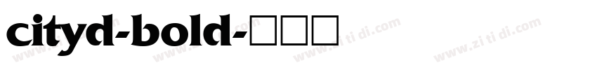 cityd-bold字体转换