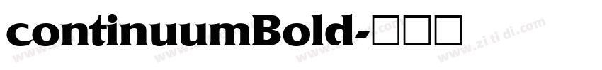continuumBold字体转换